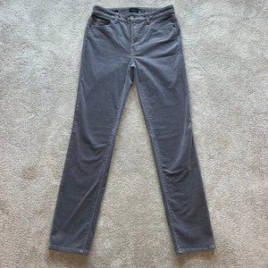 Talbots Gray High-Waist Straight Leg Corduroy Pants - Size 2